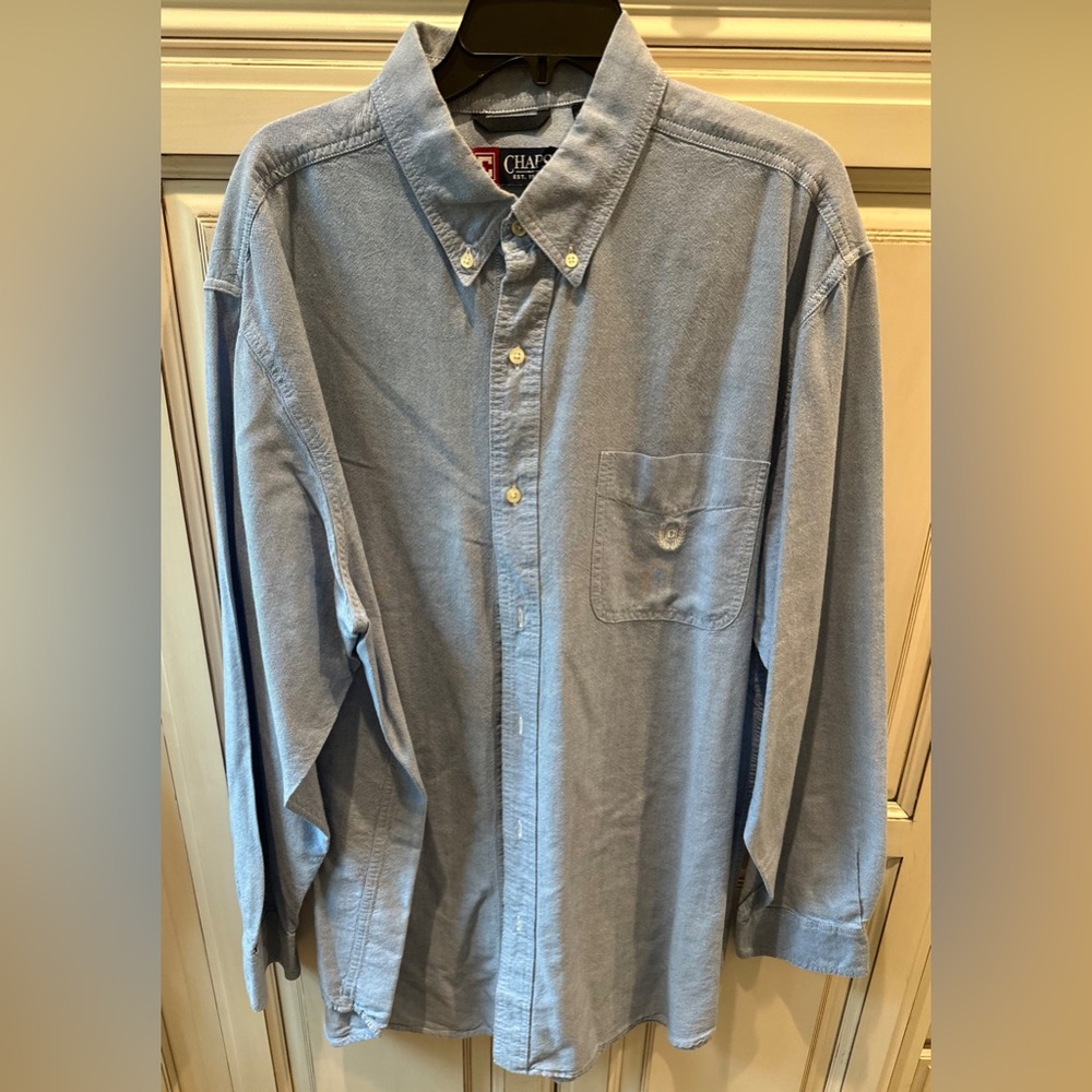 Chaps 2XLT Blue Dress Shirt